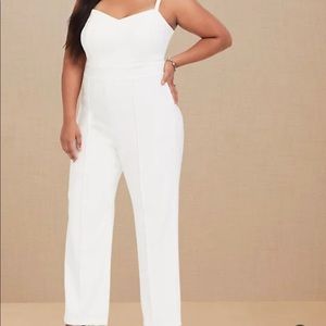 Torrid NWT WHITE WIDELEG JUMPSUIT💗